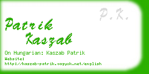 patrik kaszab business card